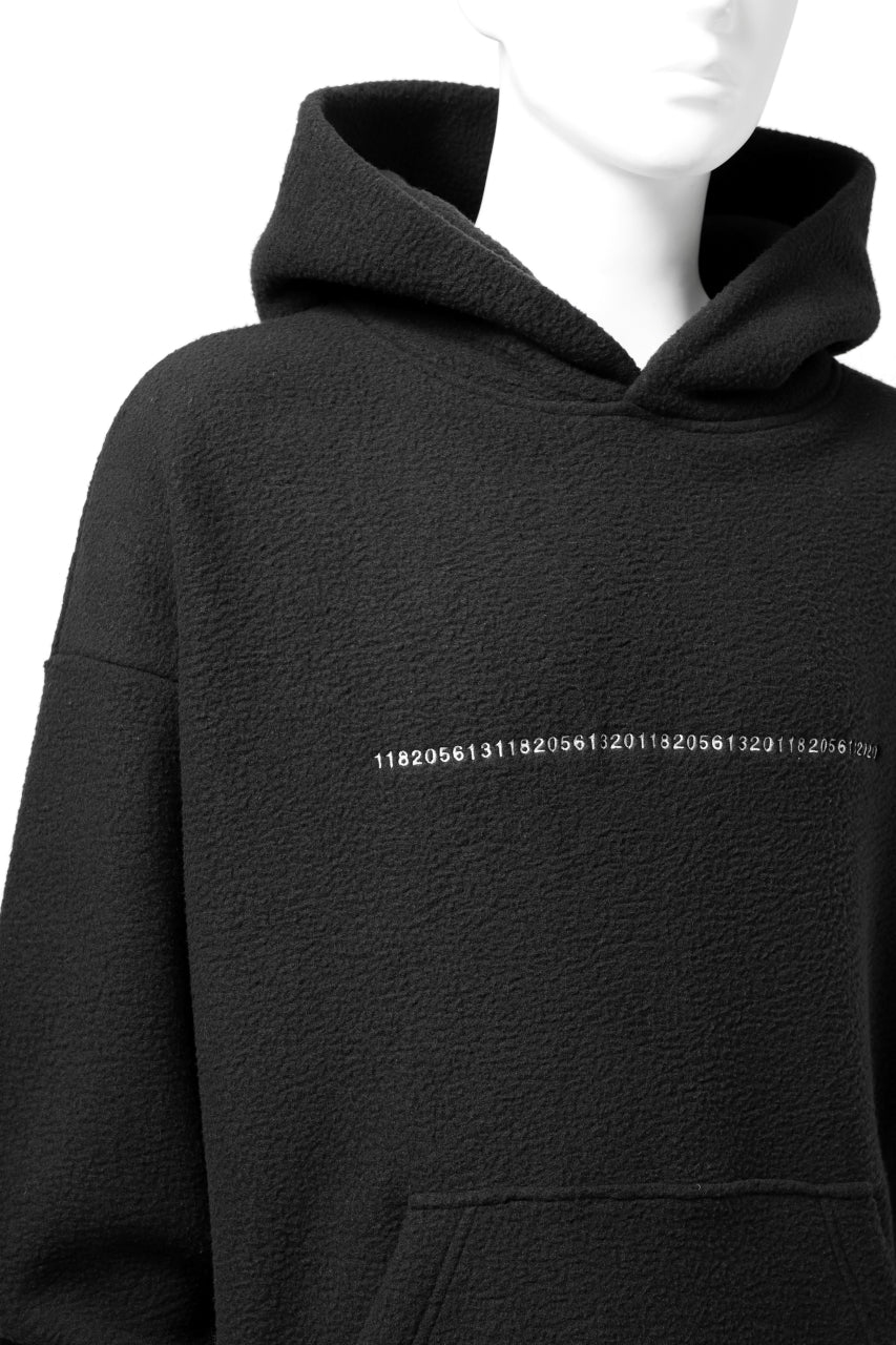 画像をギャラリービューアに読み込む, A.F ARTEFACT "FLUFFY" EMBROIDERED HOODIE / BomberFLEECE (BLACK)
