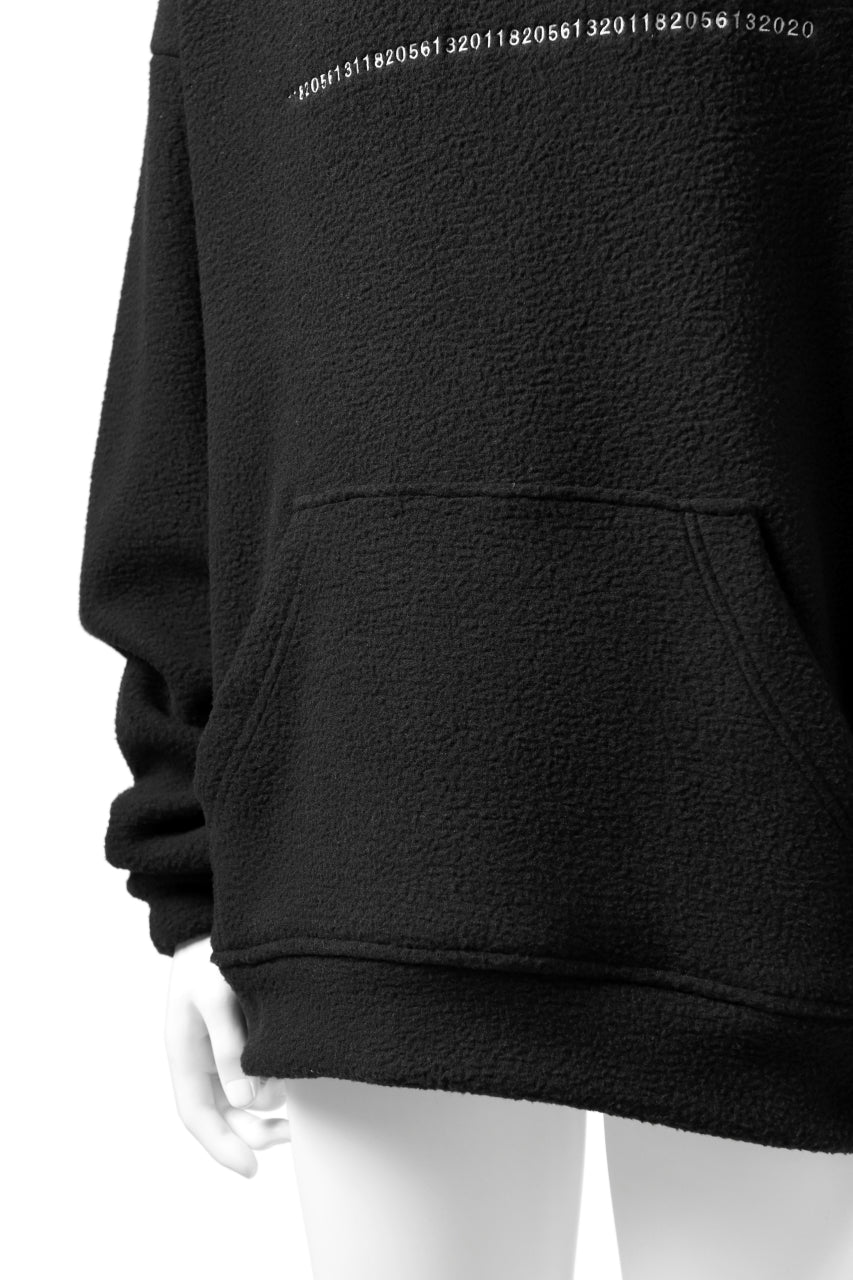 画像をギャラリービューアに読み込む, A.F ARTEFACT "FLUFFY" EMBROIDERED HOODIE / BomberFLEECE (BLACK)