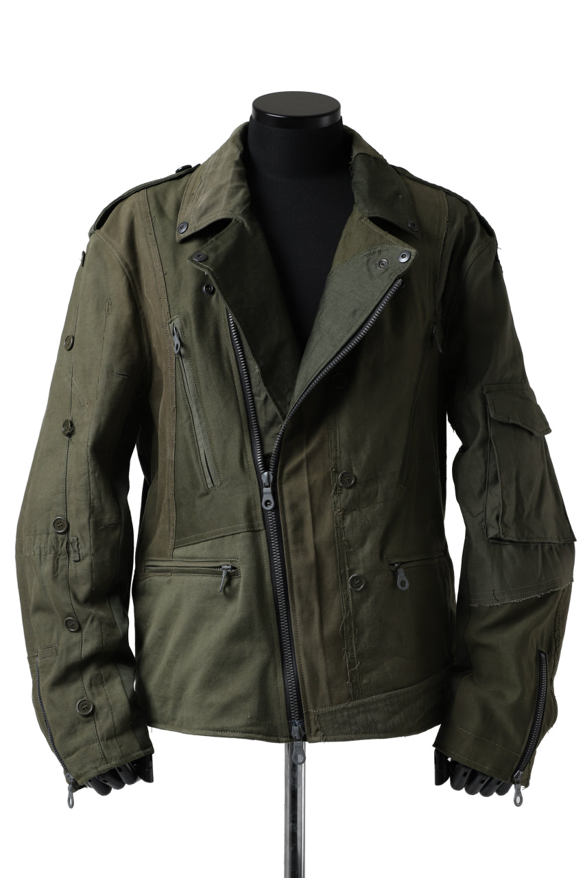 画像をギャラリービューアに読み込む, BACKLASH xx LOOM exclusive The Re-BUILD VINTAGE CUSTOM DOUBLE RIDERS JACKET (ARMY FIELD-B)