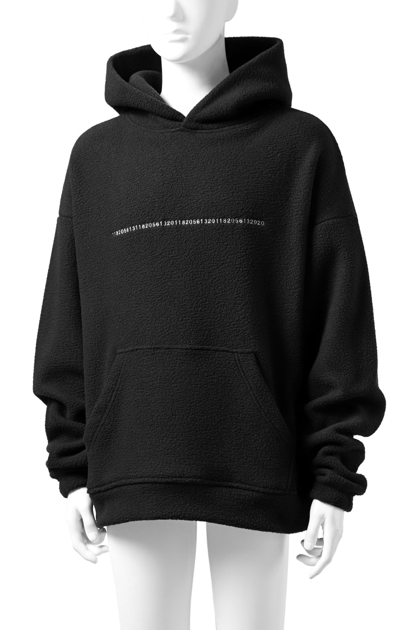 画像をギャラリービューアに読み込む, A.F ARTEFACT "FLUFFY" EMBROIDERED HOODIE / BomberFLEECE (BLACK)