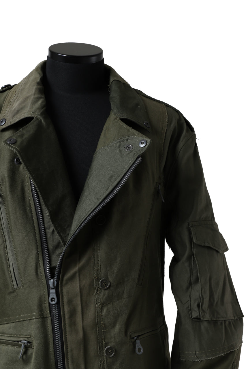 画像をギャラリービューアに読み込む, BACKLASH xx LOOM exclusive The Re-BUILD VINTAGE CUSTOM DOUBLE RIDERS JACKET (ARMY FIELD-B)