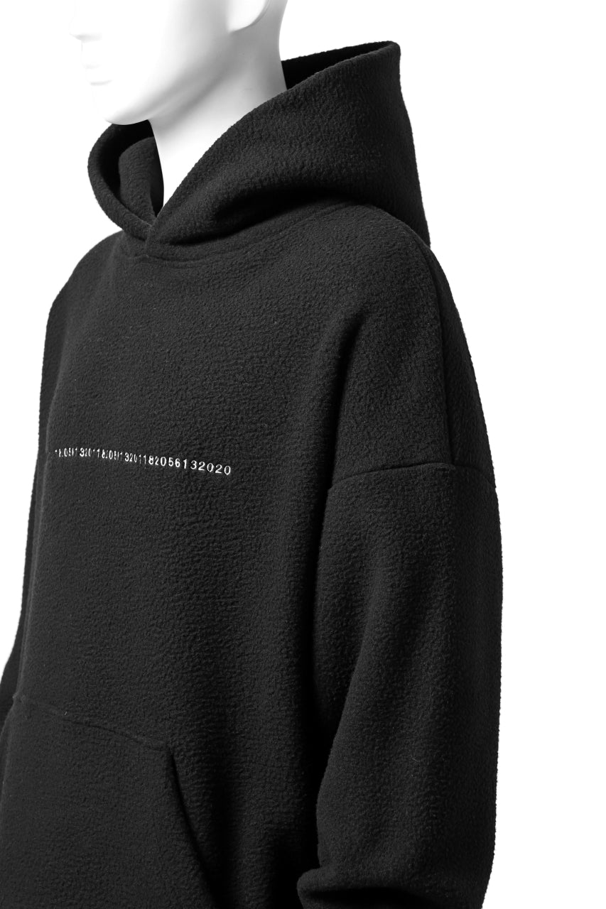 画像をギャラリービューアに読み込む, A.F ARTEFACT "FLUFFY" EMBROIDERED HOODIE / BomberFLEECE (BLACK)