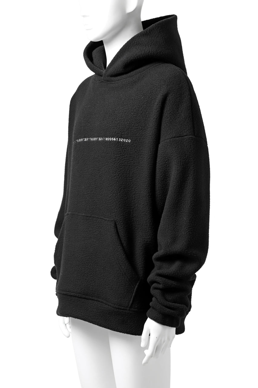 画像をギャラリービューアに読み込む, A.F ARTEFACT "FLUFFY" EMBROIDERED HOODIE / BomberFLEECE (BLACK)