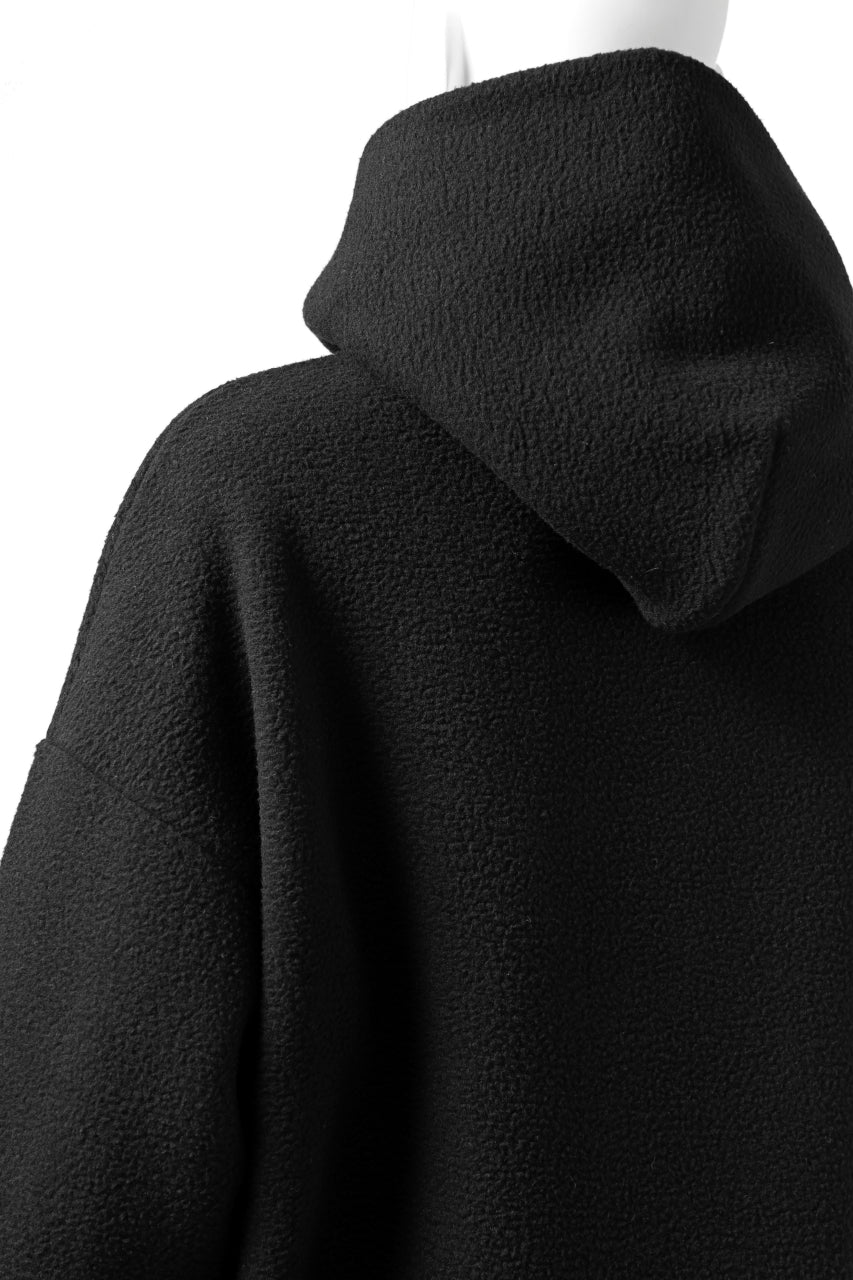 画像をギャラリービューアに読み込む, A.F ARTEFACT "FLUFFY" EMBROIDERED HOODIE / BomberFLEECE (BLACK)