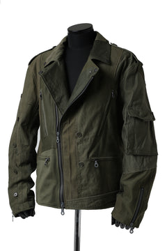 画像をギャラリービューアに読み込む, BACKLASH xx LOOM exclusive The Re-BUILD VINTAGE CUSTOM DOUBLE RIDERS JACKET (ARMY FIELD-B)