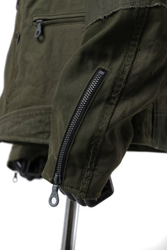 画像をギャラリービューアに読み込む, BACKLASH xx LOOM exclusive The Re-BUILD VINTAGE CUSTOM DOUBLE RIDERS JACKET (ARMY FIELD-B)