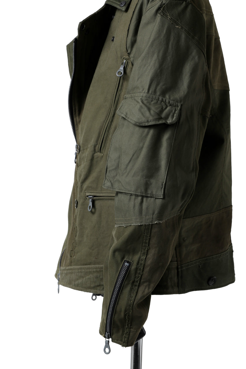 画像をギャラリービューアに読み込む, BACKLASH xx LOOM exclusive The Re-BUILD VINTAGE CUSTOM DOUBLE RIDERS JACKET (ARMY FIELD-B)