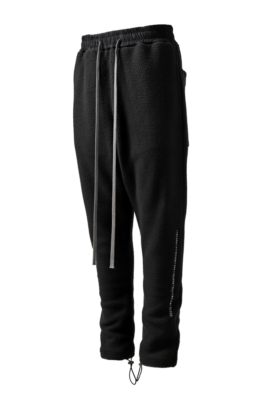 画像をギャラリービューアに読み込む, A.F ARTEFACT "FLUFFY" EMBROIDERED TRACK PANTS / BomberFLEECE (BLACK)