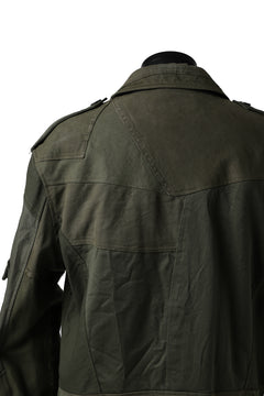 画像をギャラリービューアに読み込む, BACKLASH xx LOOM exclusive The Re-BUILD VINTAGE CUSTOM DOUBLE RIDERS JACKET (ARMY FIELD-B)