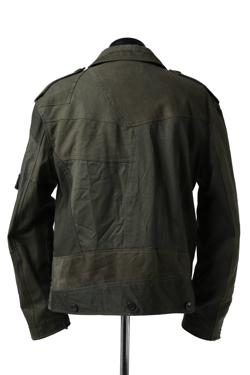 画像をギャラリービューアに読み込む, BACKLASH xx LOOM exclusive The Re-BUILD VINTAGE CUSTOM DOUBLE RIDERS JACKET (ARMY FIELD-B)