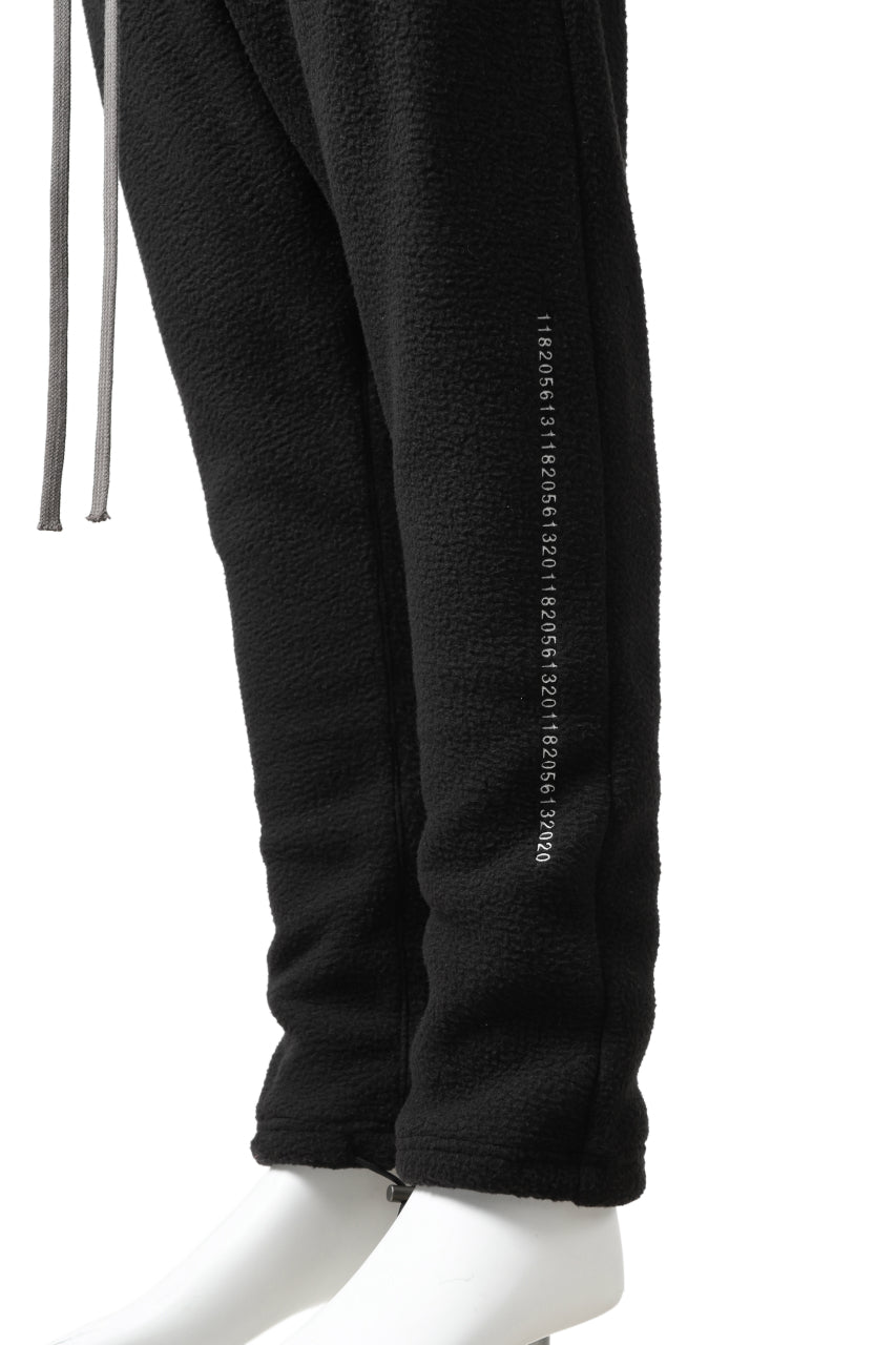 画像をギャラリービューアに読み込む, A.F ARTEFACT "FLUFFY" EMBROIDERED TRACK PANTS / BomberFLEECE (BLACK)