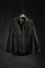 画像をギャラリービューアに読み込む, RESURRECTION HANDMADE vintage damage military herringbone shirt (KHAKI GREEN)