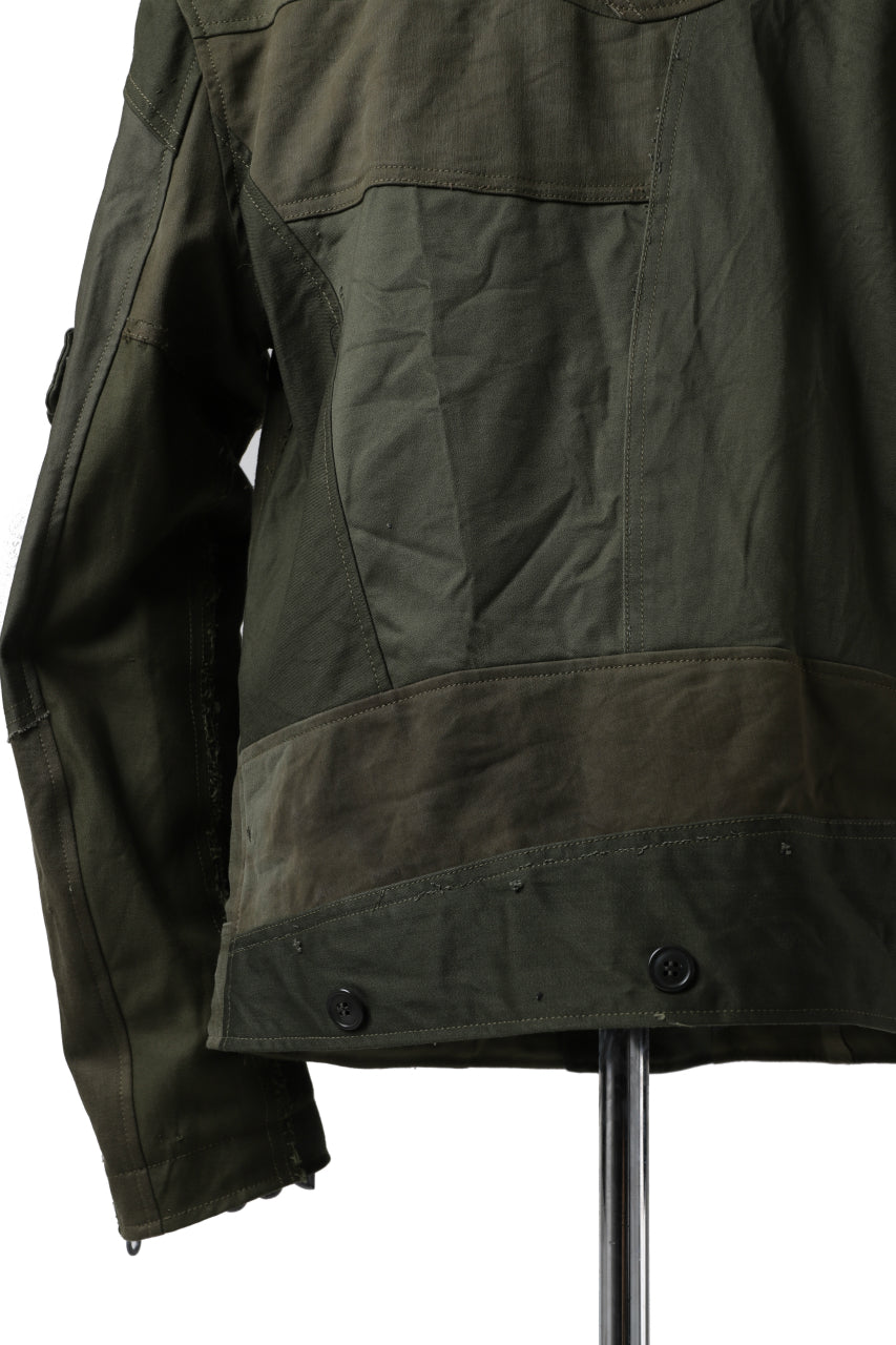 画像をギャラリービューアに読み込む, BACKLASH xx LOOM exclusive The Re-BUILD VINTAGE CUSTOM DOUBLE RIDERS JACKET (ARMY FIELD-B)