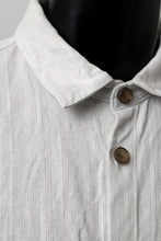 画像をギャラリービューアに読み込む, YUTA MATSUOKA shirt-coat / washed cotton linen stripe (off white)