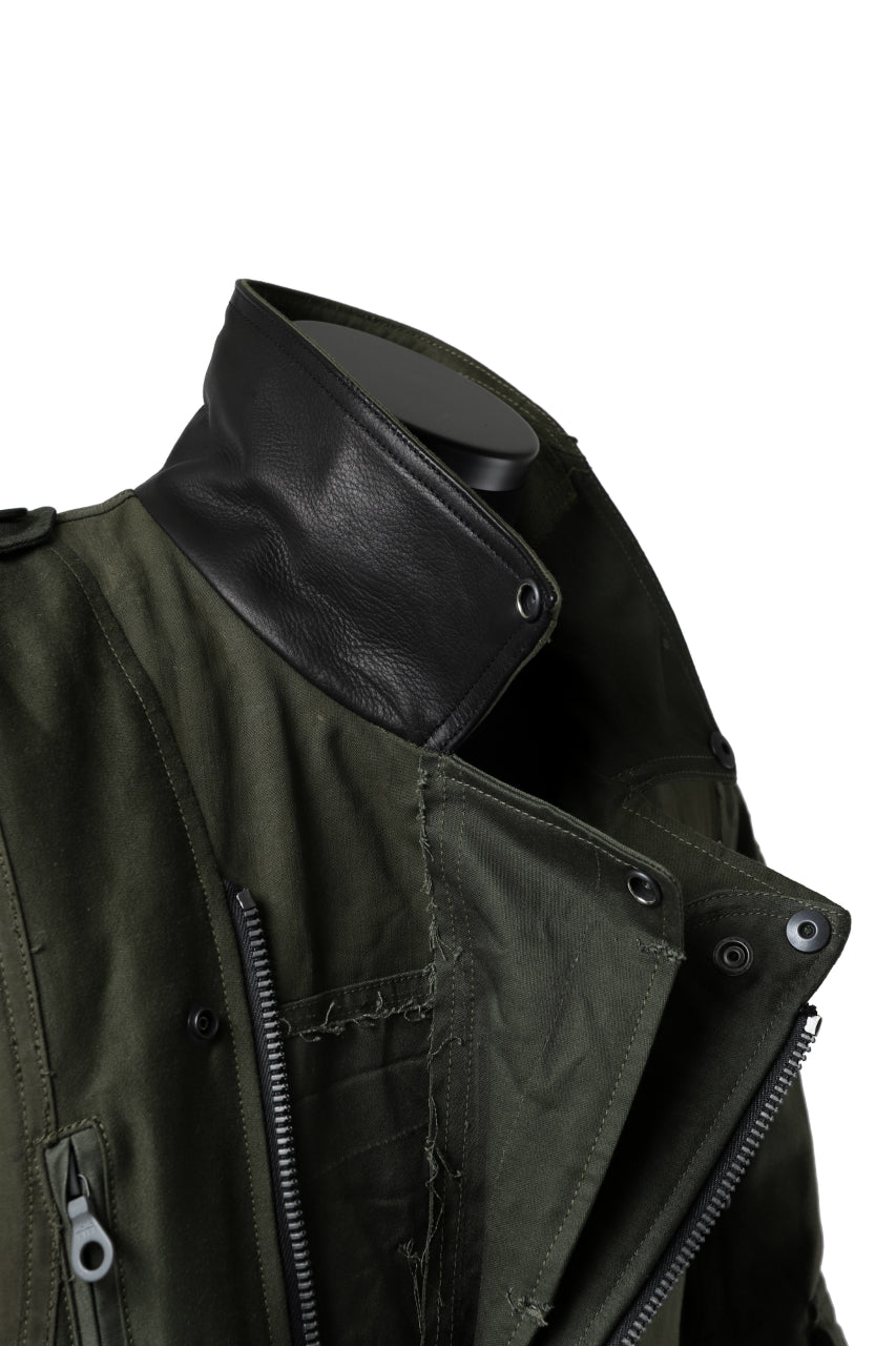 画像をギャラリービューアに読み込む, BACKLASH xx LOOM exclusive The Re-BUILD VINTAGE CUSTOM DOUBLE RIDERS JACKET (ARMY FIELD-B)