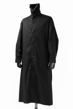 画像をギャラリービューアに読み込む, Y's HIGH-COLLAR LONG COAT / SOFT TWILL (BLACK)