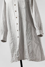 画像をギャラリービューアに読み込む, YUTA MATSUOKA shirt-coat / washed cotton linen stripe (off white)