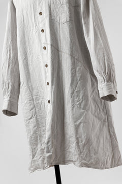 画像をギャラリービューアに読み込む, YUTA MATSUOKA shirt-coat / washed cotton linen stripe (off white)