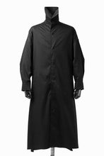 画像をギャラリービューアに読み込む, Y's HIGH-COLLAR LONG COAT / SOFT TWILL (BLACK)