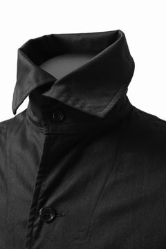 画像をギャラリービューアに読み込む, Y's HIGH-COLLAR LONG COAT / SOFT TWILL (BLACK)