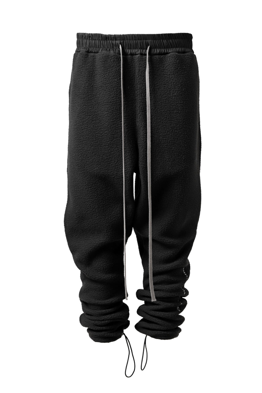 画像をギャラリービューアに読み込む, A.F ARTEFACT "FLUFFY" EMBROIDERED TRACK PANTS / BomberFLEECE (BLACK)