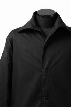 画像をギャラリービューアに読み込む, Y's HIGH-COLLAR LONG COAT / SOFT TWILL (BLACK)