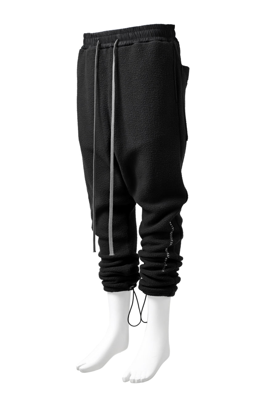 画像をギャラリービューアに読み込む, A.F ARTEFACT "FLUFFY" EMBROIDERED TRACK PANTS / BomberFLEECE (BLACK)