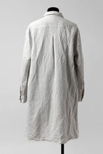 画像をギャラリービューアに読み込む, YUTA MATSUOKA shirt-coat / washed cotton linen stripe (off white)