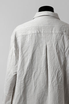 画像をギャラリービューアに読み込む, YUTA MATSUOKA shirt-coat / washed cotton linen stripe (off white)