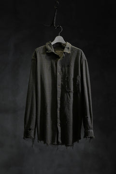 画像をギャラリービューアに読み込む, RESURRECTION HANDMADE vintage damage plaid shirt (KHAKI BEIGE)