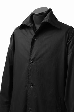 画像をギャラリービューアに読み込む, Y's HIGH-COLLAR LONG COAT / SOFT TWILL (BLACK)
