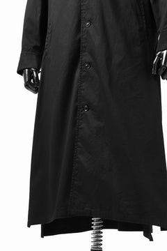 画像をギャラリービューアに読み込む, Y's HIGH-COLLAR LONG COAT / SOFT TWILL (BLACK)