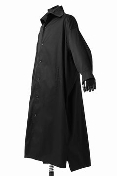 画像をギャラリービューアに読み込む, Y's HIGH-COLLAR LONG COAT / SOFT TWILL (BLACK)