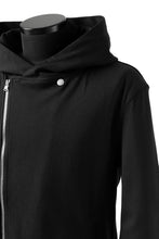 Load image into Gallery viewer, ISAMU KATAYAMA BACKLASH HOODED RIDERS BLOUSON / STRETCH RAYON SILK (BLACK)