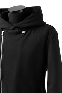 Load image into Gallery viewer, ISAMU KATAYAMA BACKLASH HOODED RIDERS BLOUSON / STRETCH RAYON SILK (BLACK)