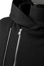 Load image into Gallery viewer, ISAMU KATAYAMA BACKLASH HOODED RIDERS BLOUSON / STRETCH RAYON SILK (BLACK)