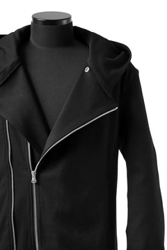 Load image into Gallery viewer, ISAMU KATAYAMA BACKLASH HOODED RIDERS BLOUSON / STRETCH RAYON SILK (BLACK)