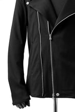 Load image into Gallery viewer, ISAMU KATAYAMA BACKLASH HOODED RIDERS BLOUSON / STRETCH RAYON SILK (BLACK)