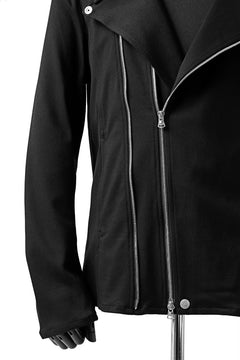 Load image into Gallery viewer, ISAMU KATAYAMA BACKLASH HOODED RIDERS BLOUSON / STRETCH RAYON SILK (BLACK)