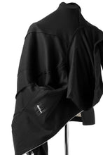 Load image into Gallery viewer, ISAMU KATAYAMA BACKLASH HOODED RIDERS BLOUSON / STRETCH RAYON SILK (BLACK)