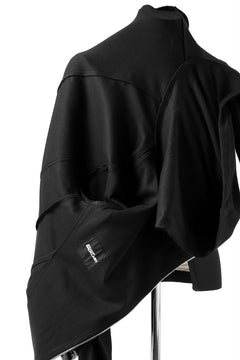 Load image into Gallery viewer, ISAMU KATAYAMA BACKLASH HOODED RIDERS BLOUSON / STRETCH RAYON SILK (BLACK)
