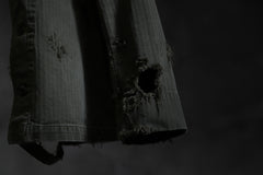 画像をギャラリービューアに読み込む, RESURRECTION HANDMADE vintage damage military herringbone shirt (KHAKI GREEN)