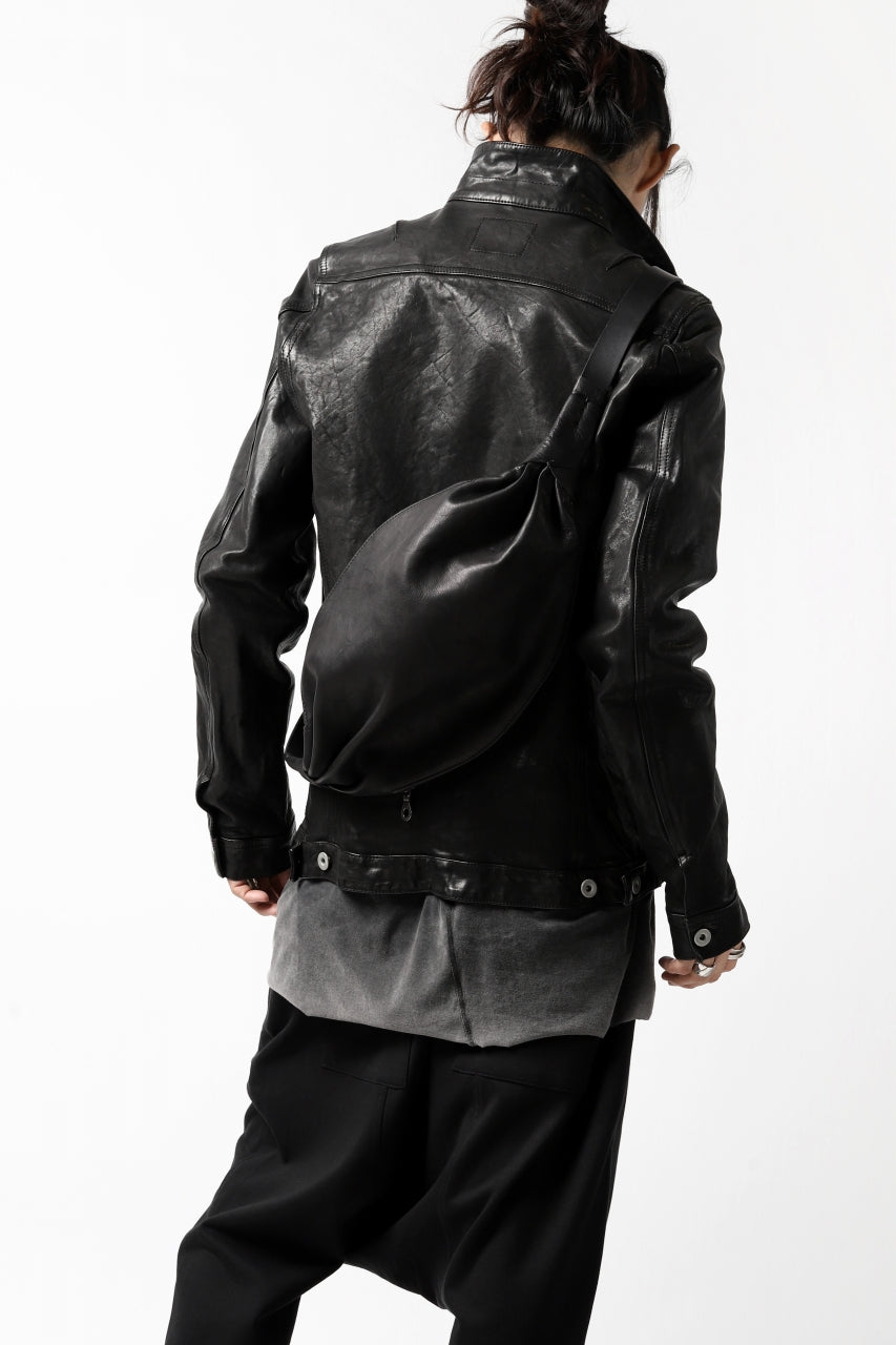 Load image into Gallery viewer, ISAMU KATAYAMA BACKLASH x GAIEDE ONE SHOULDER BAG / CALF SKIN (SOFT FINISHED / BLACK)