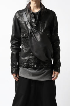 Load image into Gallery viewer, ISAMU KATAYAMA BACKLASH x GAIEDE ONE SHOULDER BAG / CALF SKIN (SOFT FINISHED / BLACK)