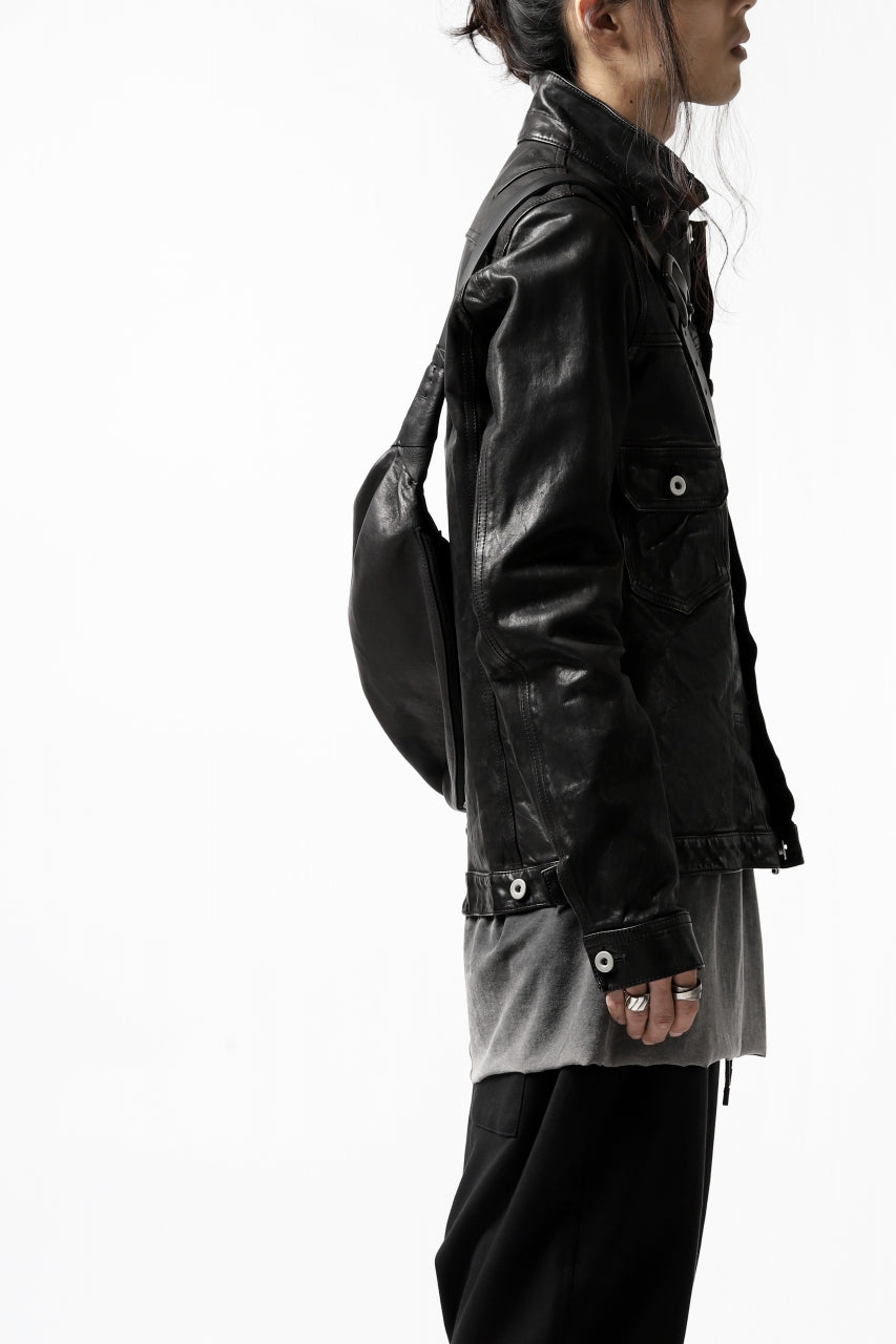 Load image into Gallery viewer, ISAMU KATAYAMA BACKLASH x GAIEDE ONE SHOULDER BAG / CALF SKIN (SOFT FINISHED / BLACK)