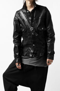 Load image into Gallery viewer, ISAMU KATAYAMA BACKLASH x GAIEDE ONE SHOULDER BAG / CALF SKIN (SOFT FINISHED / BLACK)