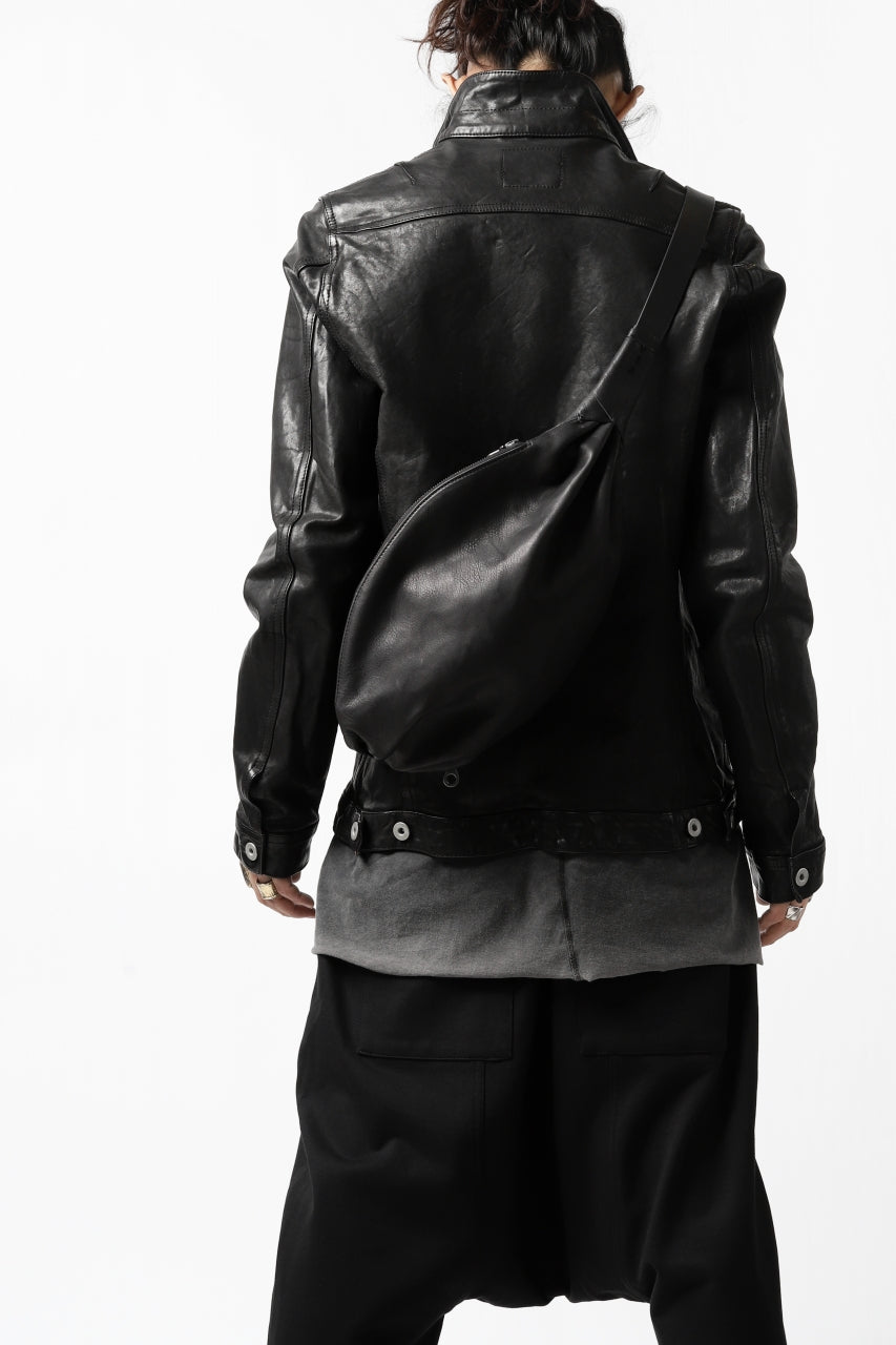 Load image into Gallery viewer, ISAMU KATAYAMA BACKLASH x GAIEDE ONE SHOULDER BAG / CALF SKIN (SOFT FINISHED / BLACK)