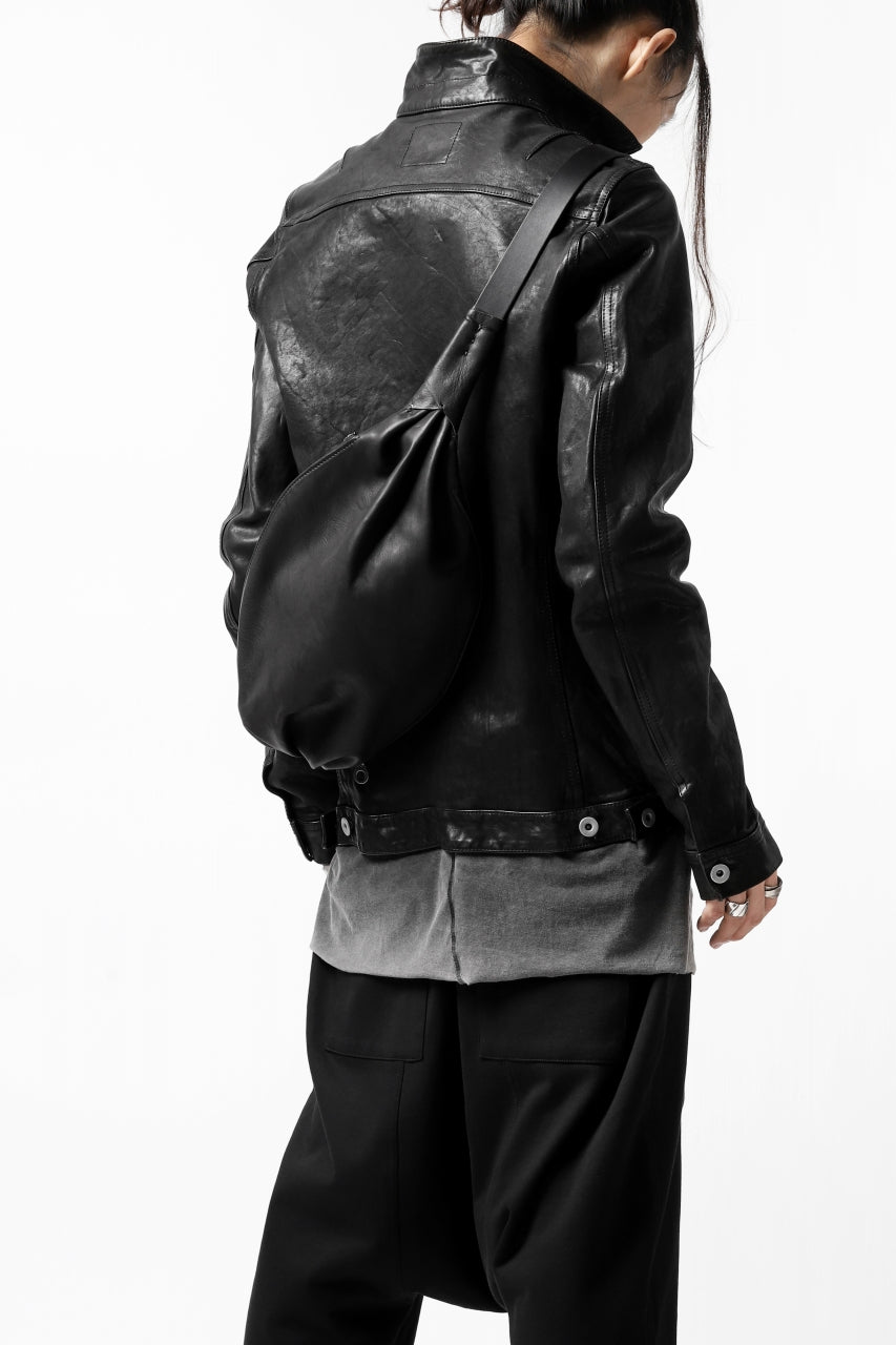 Load image into Gallery viewer, ISAMU KATAYAMA BACKLASH x GAIEDE ONE SHOULDER BAG / CALF SKIN (SOFT FINISHED / BLACK)