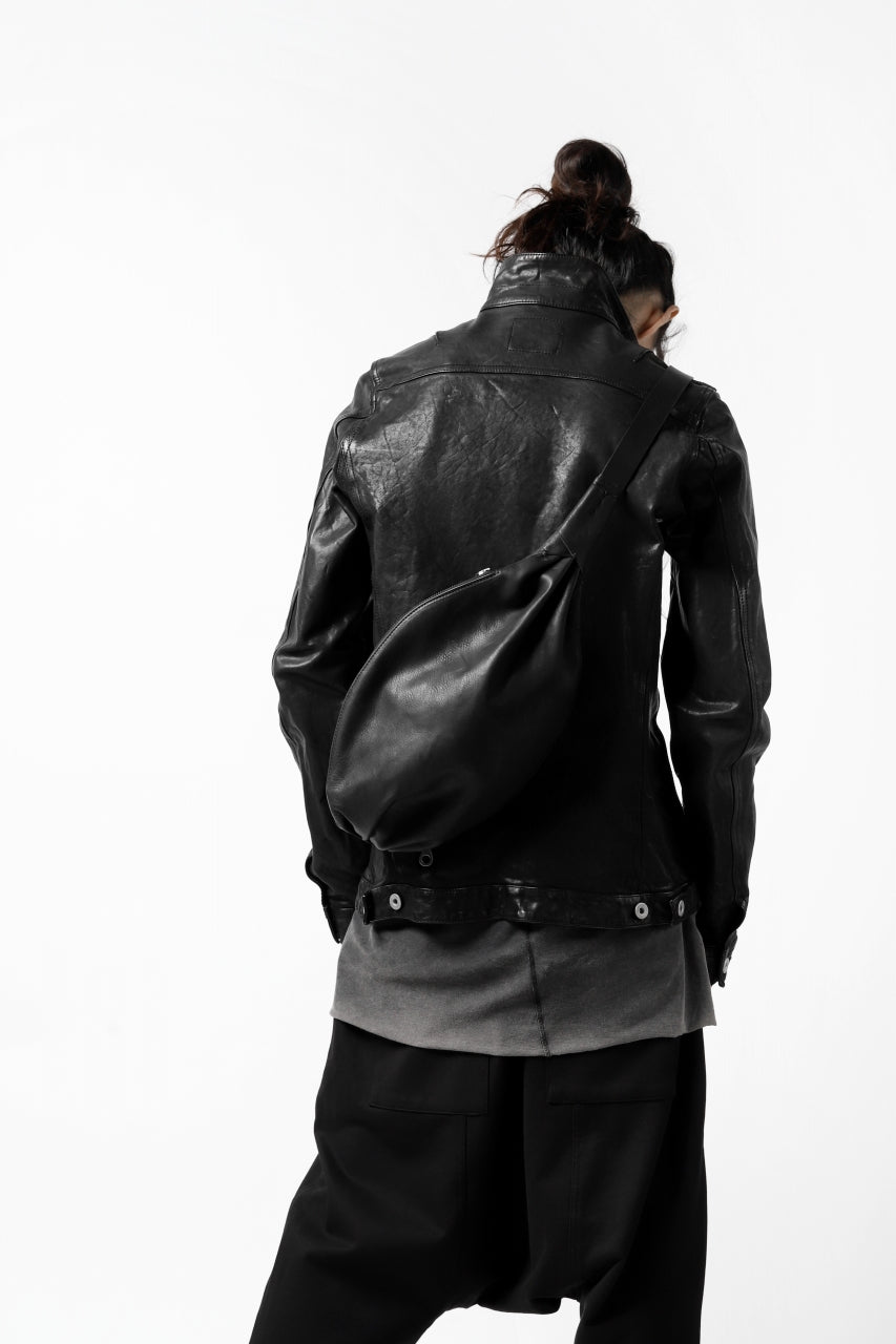Load image into Gallery viewer, ISAMU KATAYAMA BACKLASH x GAIEDE ONE SHOULDER BAG / CALF SKIN (SOFT FINISHED / BLACK)