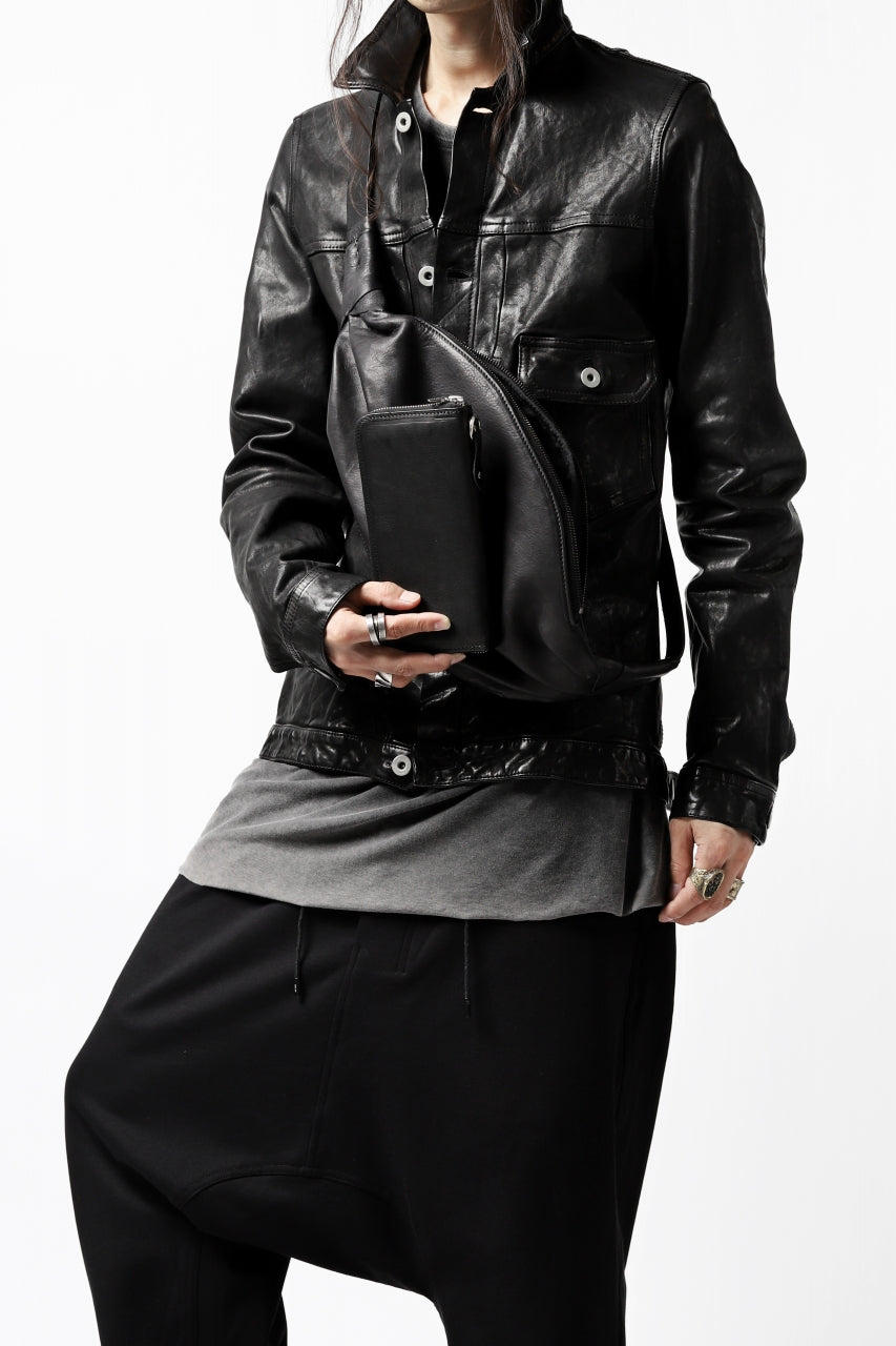 Load image into Gallery viewer, ISAMU KATAYAMA BACKLASH x GAIEDE ONE SHOULDER BAG / CALF SKIN (SOFT FINISHED / BLACK)